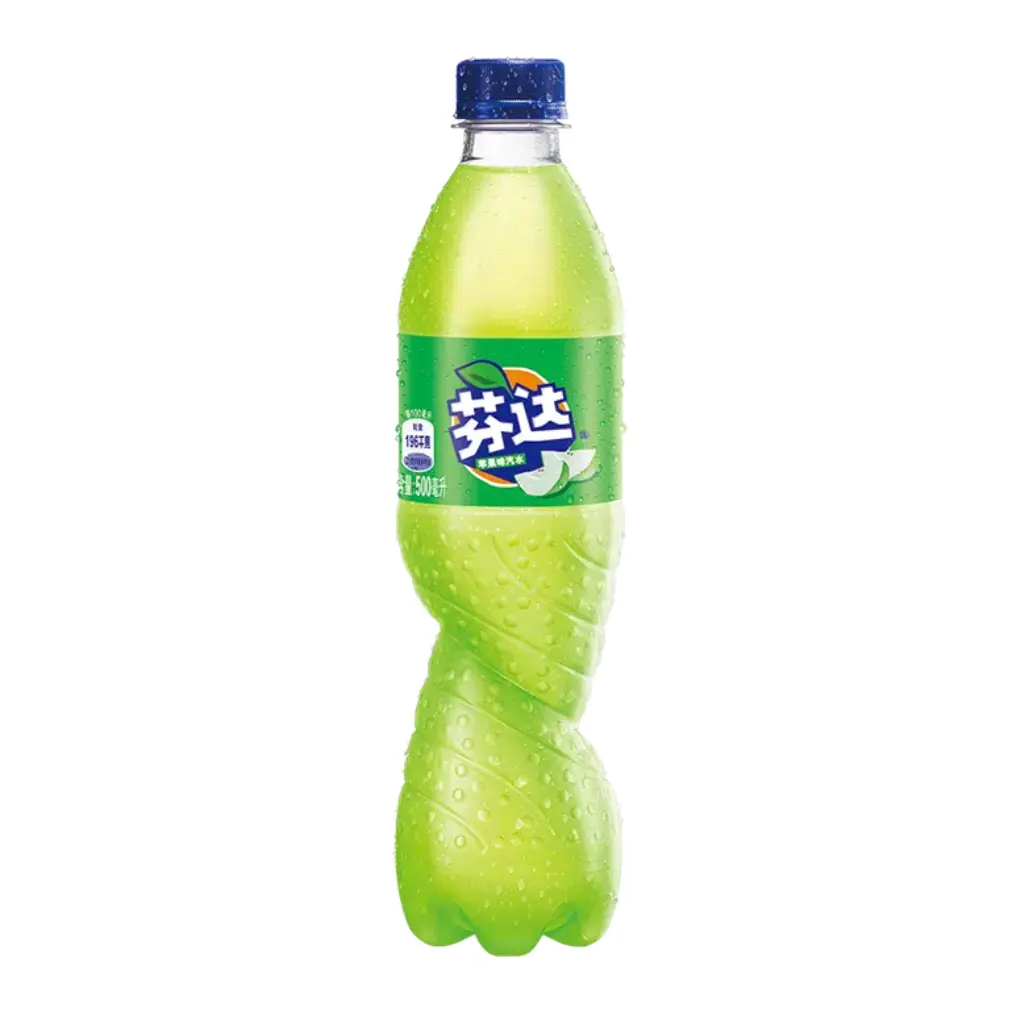 Fanta Green Apple Flavored Soda, 500ml - China - Image 3