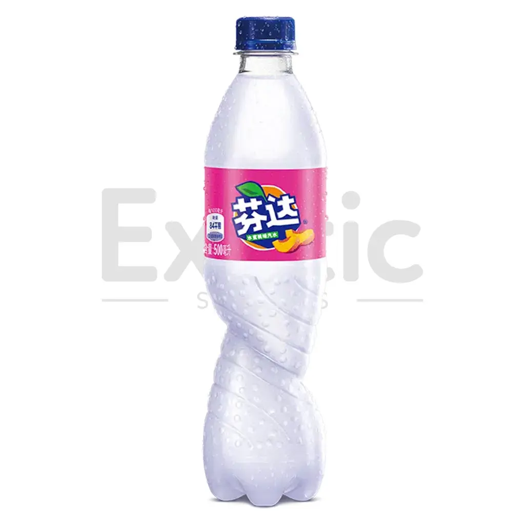 Fanta White Peach Flavored Soda, 500ml - China - Image 3