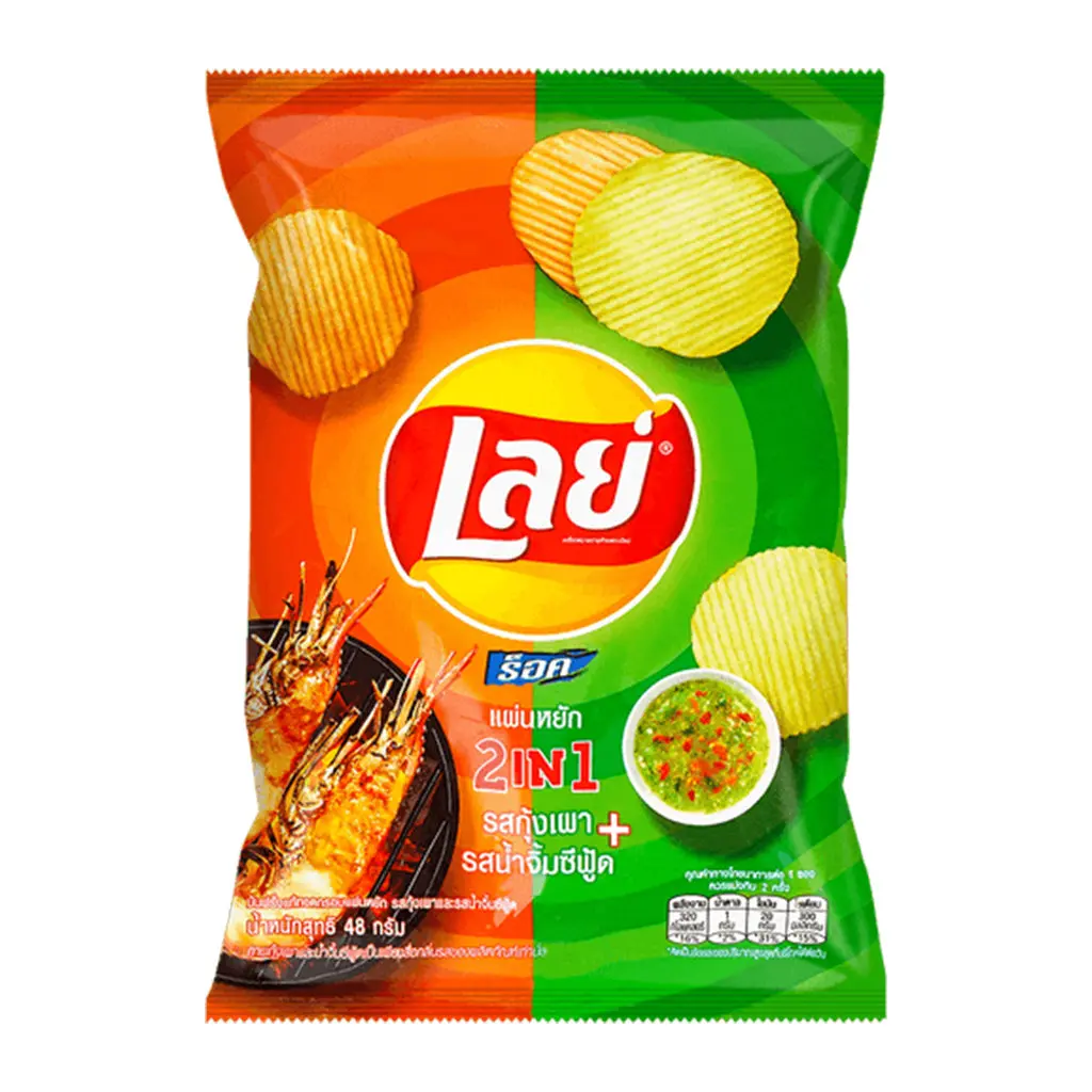 Lay's 2-in-1 Seafood Barbecue Flavor Potato Chips, 48g - Image 3