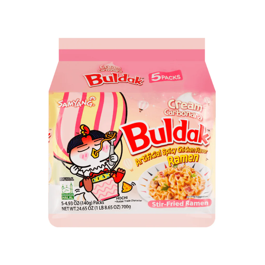 Samyang Buldak Cream Carbonara Spicy Chicken Ramen - Image 3