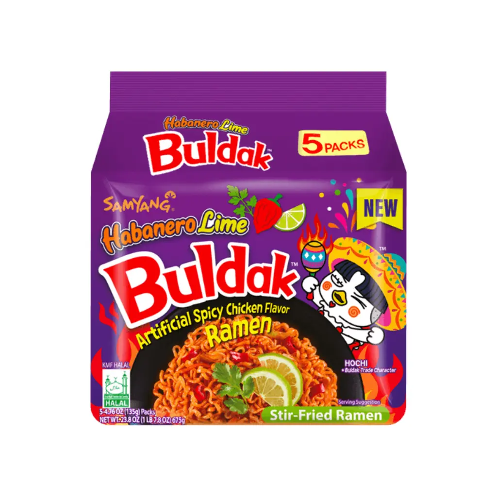 Samyang Buldak Habanero Lime Spicy Chicken Stir-Fried Ramen - Image 4