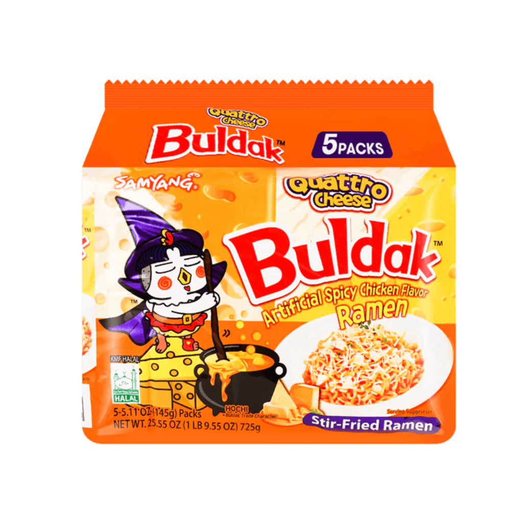 Samyang Buldak Spicy Quattro Cheese Hot Chicken Flavor Ramen - Image 3